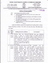 Amendments to the MOU for MFF. Dated 02-08-2013 - hescom