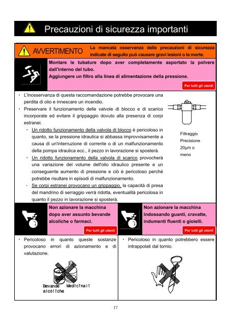 MANUALE DI ISTRUZIONI Tipo SS - Kitagawa Europe