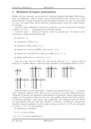 1 Richiami di logica matematica - Matematica e Applicazioni
