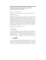 The Chi-square test when the expected frequencies are less than 5