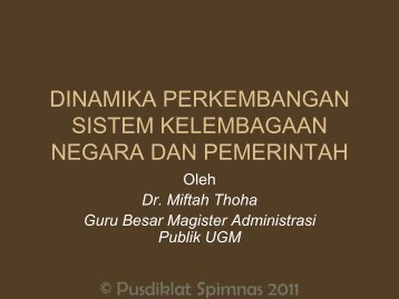 dinamika perkembangan sistem kelembagaan negara dan pemerintah