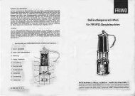 Original Betriebsanleitung für Friemann&Wolf Wetterlampe Modell ...