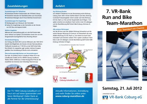 7. Vr-Bank Run and Bike Team-Marathon - Coburg Marathon