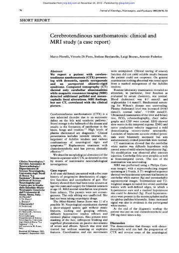 MRI study (a case report). - Journal of Neurology, Neurosurgery ...