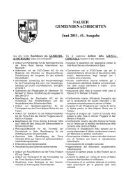 Gemeindeblatt 41/2011 - Gemeinde Nals