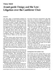 Avant-garde Design and the Law: Litigation over ... - Technion moodle