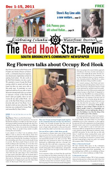 Reg Flowers talks about Occupy Red Hook - the Red Hook Star-Revue