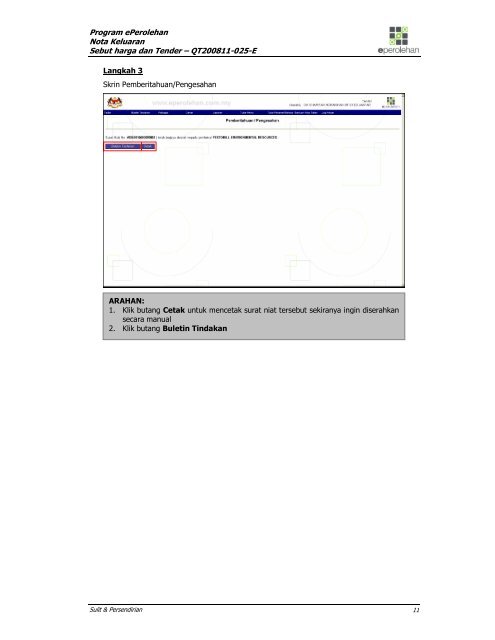 nota keluaran sebut harga dan tender nombor rujukan ... - ePerolehan
