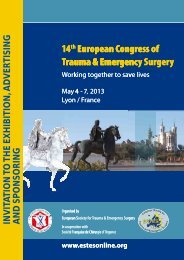 14th European Congress of Trauma & Emergency ... - ectes 2013