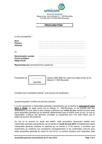 PROCURATION 1