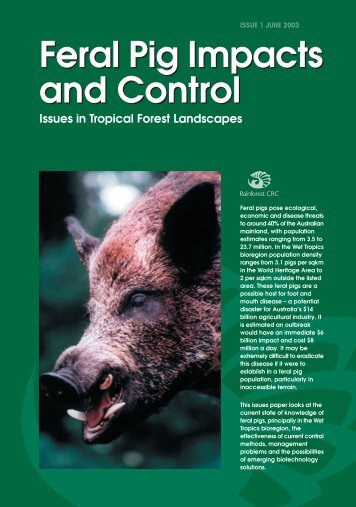 Feral Pig Impacts and Control - Rainforest Cooperative Research ...