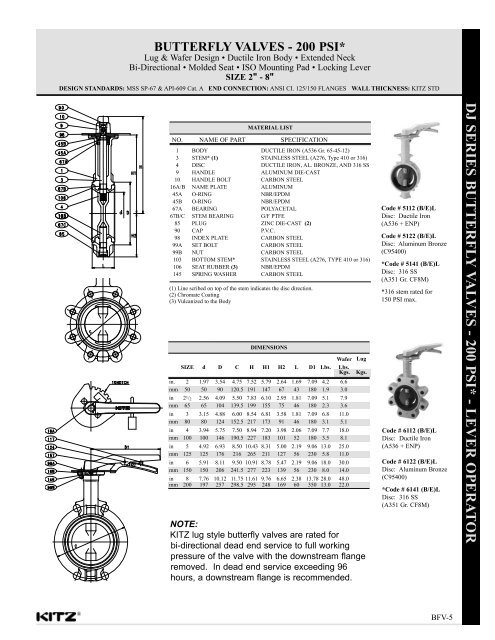 Dj Series Butterfly Valve