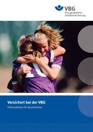 Versichert bei der VBG - lsb h-Vereinsberater