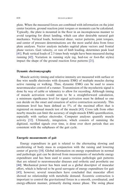 Biomechanics and Analysis of Running Gait - De Motu