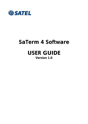 SaTerm 4 Software USER GUIDE - Platforma Internetowa ASTOR