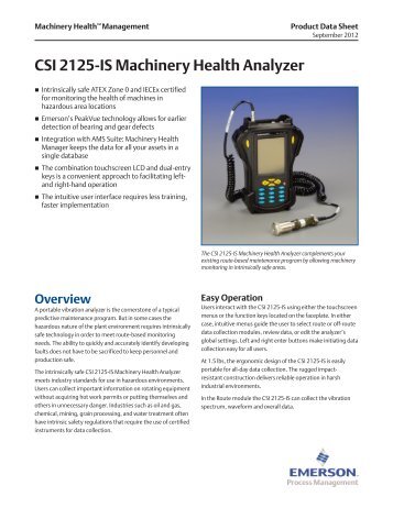 CSI 2125-IS Machinery Health Analyzer Overview - Askalon AB