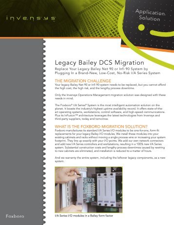 Legacy Bailey DCS Migration - Invensys