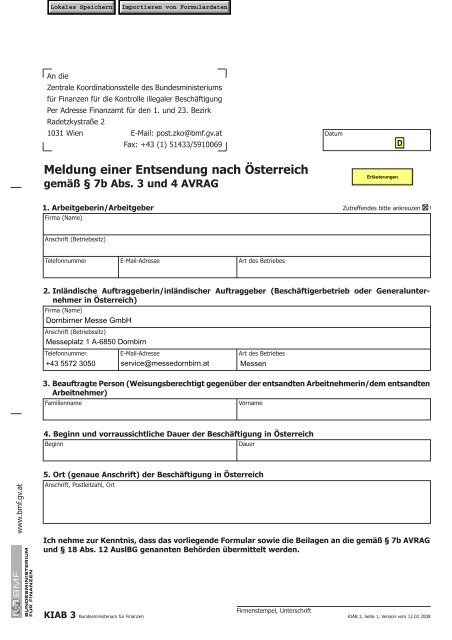 KIAB 3 Formular - Dornbirner Messe