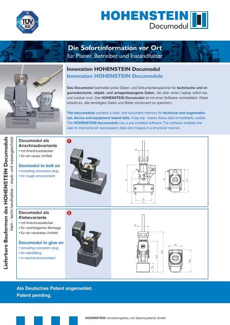 Documodul final.indd - Hohenstein-GmbH