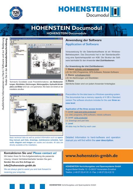 Documodul final.indd - Hohenstein-GmbH