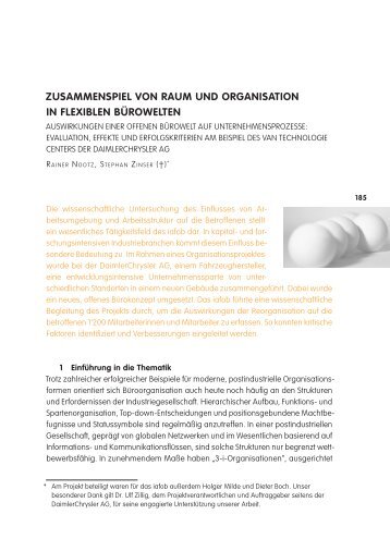 zUsammeNspIel voN raUm UND orgaNIsatIoN IN flexIBleN - iafob