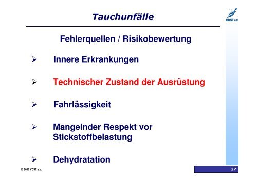 VDST-Tauchunfallstatistik 2007-2010 - LTVT