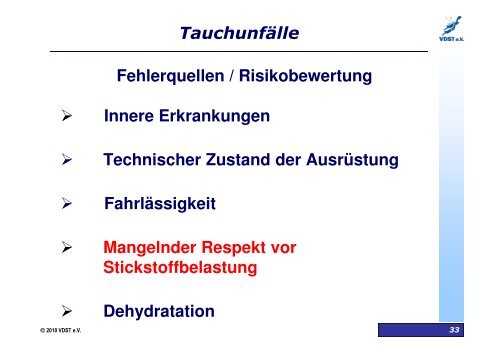 VDST-Tauchunfallstatistik 2007-2010 - LTVT