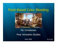 Point-Based Color Bleeding - Pixar Graphics Technologies