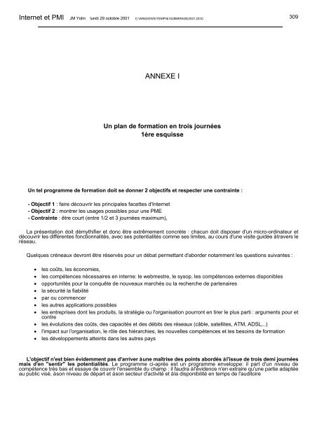 Internet et Entreprise : Mirages et opportunitÃ©s - Base de ...