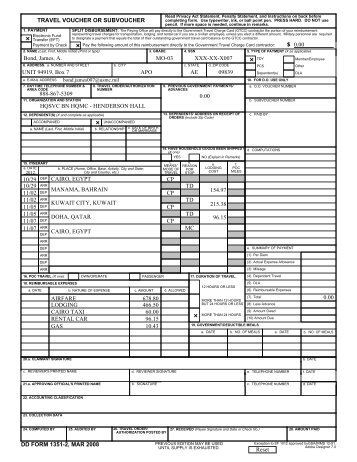 Dd Form 1351 2 Mar 2008 - Dd Form 1351 2 Mar 2008 Travel Voucher Or Tricare dd form 1351 2 mar 2008 dd form 1351 2 mar 2008 travel voucher or tricare