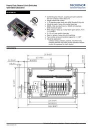 Heavy Duty Geared Limit Switches ... - MICRONOR Ag