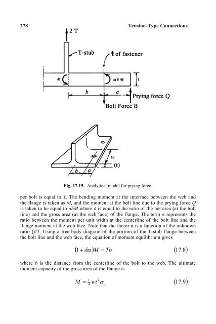 Prying Analysis 17.5 Analysis of Prying A