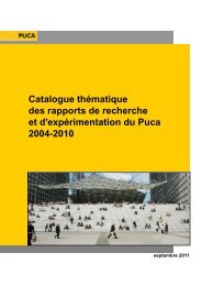 Catalogue thÃ©matique des rapports de recherche et d ...