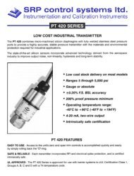 PT 420 Datasheet - SRP Control Systems