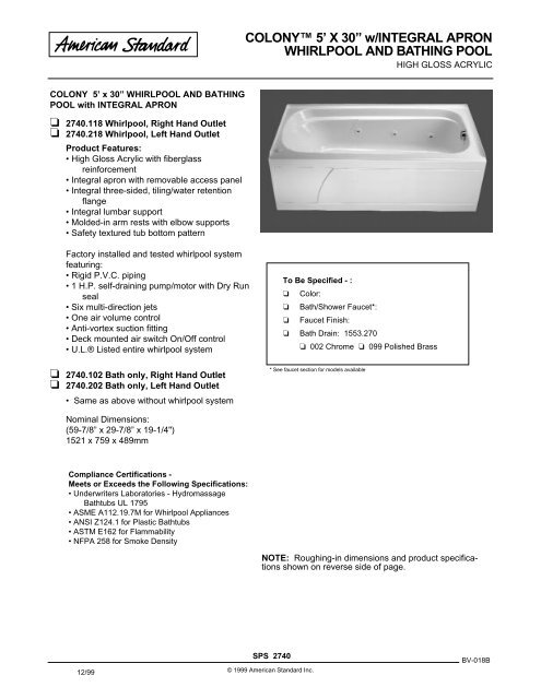 Repair Parts Diagram - American Standard