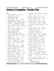 Sentence Completion - Practice Test - Bankexam.co.in