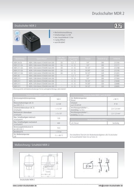 Condor MDR 2/11-EA 12 Bar F4 G1/4" | CO-212188