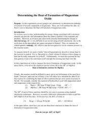 Determining the Heat of Formation of Magnesium Oxide