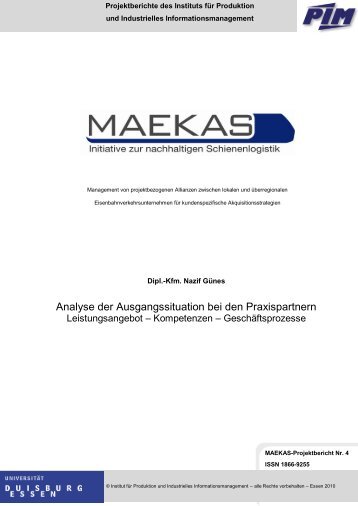 Analyse der Ausgangssituation bei den Praxispartnern - MAEKAS