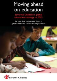 Moving ahead on education - Save the Children