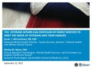 the veterans affairs (va) contiuum of family ... - VA Mental Health