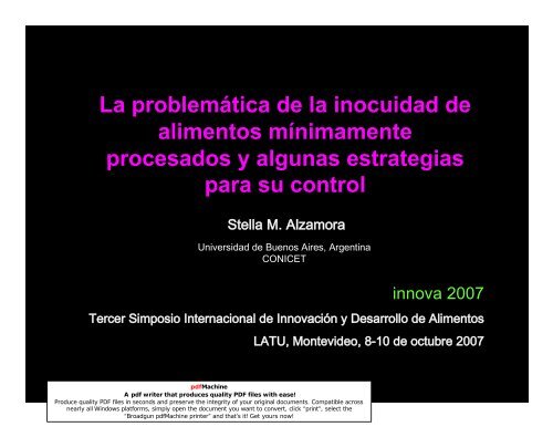 La problemática de la inocuidad de alimentos mínimamente ...