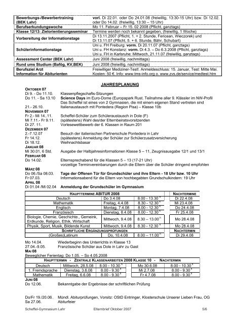 Oktober 2007 (PDF) - Scheffel-Gymnasium Lahr