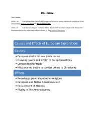 Causes and Effects of European Exploration: Causes- Effects-