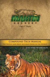 FiNE TUNiNG YOUR COMPOUNd BOw - Martin Archery