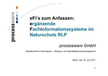 ergänzende Fachinformationssysteme im Naturschutz RLP eFi's ...