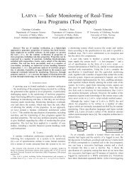 LARVA â Safer Monitoring of Real-Time Java Programs (Tool ... - IfI