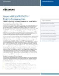 Integrated ADM/MSPP/DCS for Regional/Core Applications