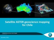 Satellite ASTER geoscience mapping for Chile