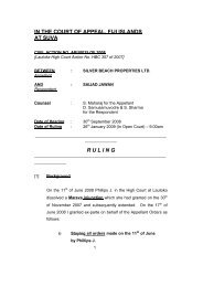 Silver Beach Properties Ltd v Saijad Jawan CA-ABU0035 ... - Law Fiji